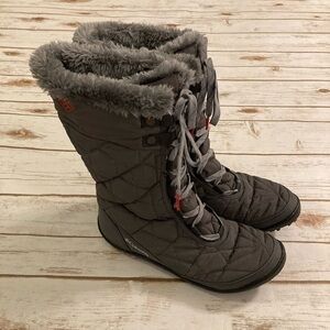 Columbia Women’s Minx Mid ll Omni-Heat Waterproof Gray Quilted Snow Boots 9